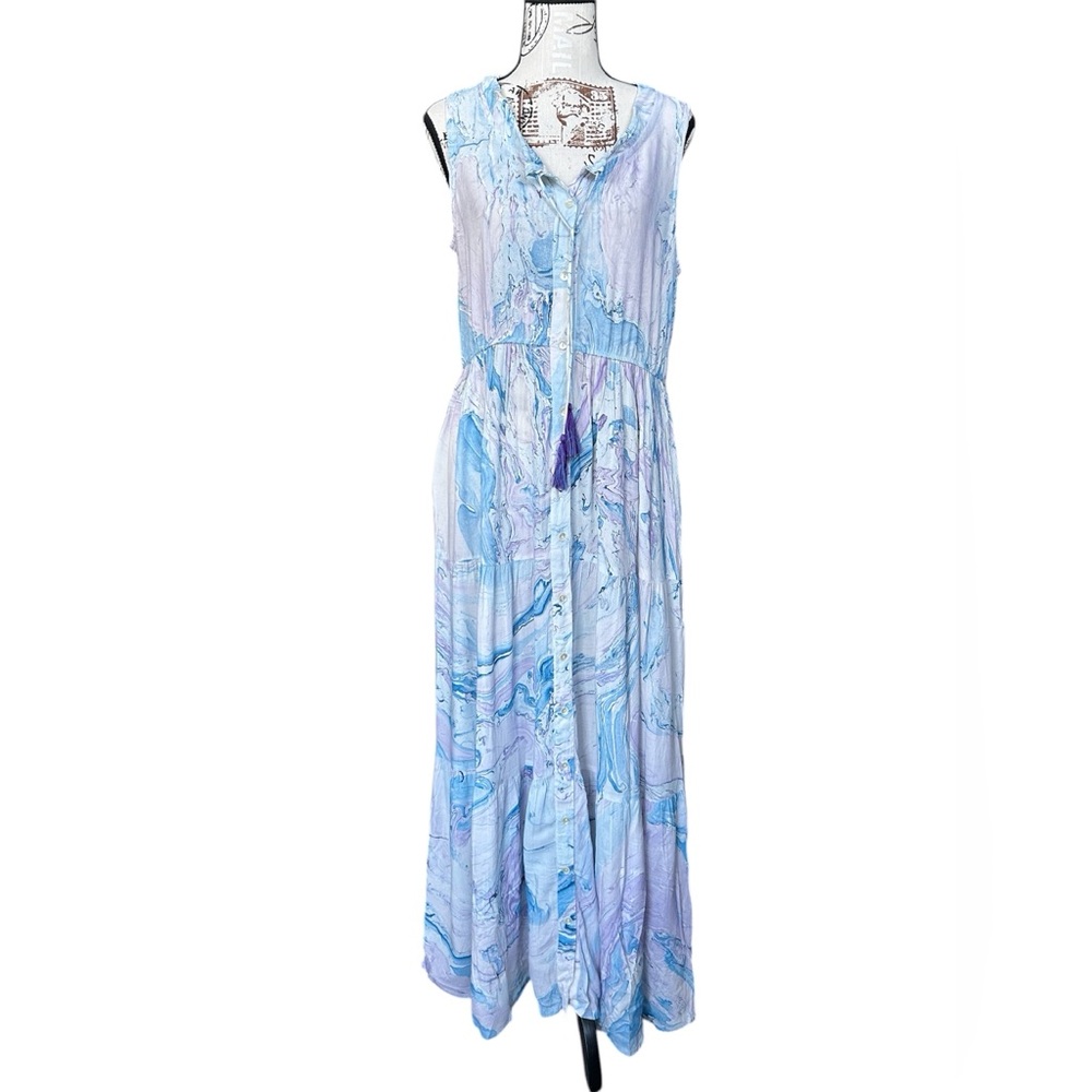 Greater Good NWT 100% Rayon Marble Swirl Pattern Maxi size Small - Picture 2 of 9